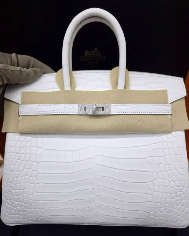 Birkin 25 diamond 白金鑽石扣